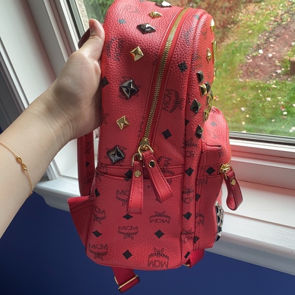 Authentic MCM red backpack - Picture 2 of 9